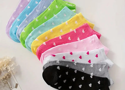 20 Pairs Heart Print Socks