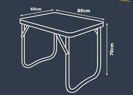 Multi-Purpose Adjustable Utility Table – Lightweight Foldable Table, 80x60x70cm