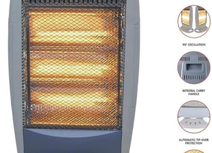 1200W Halogen Heater with Effortless Replaceable Bulbs