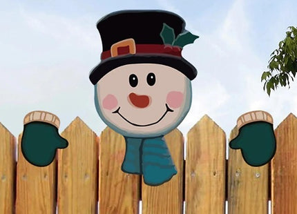 Christmas Fence Peeker Decorations-3 Designs