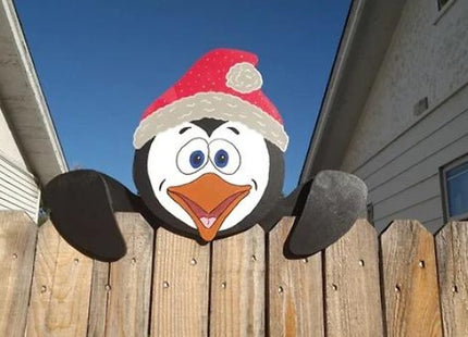 Christmas Fence Peeker Decorations-3 Designs