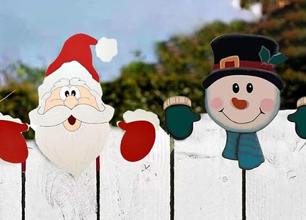 Christmas Fence Peeker Decorations-3 Designs