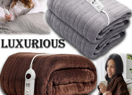 Luxury Soft Touch Heated Throw 120x160cm - 3 Colours