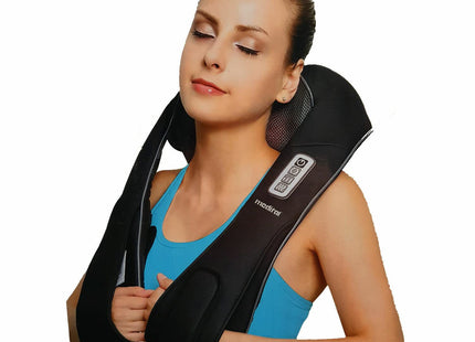 (HomeVibe) Neck Massager, Deep Tissue 3D Kneading, Portable, with Heat, Shiatsu Massager for Neck, Back, Shoulder, Foot and Leg, at Home and Car, Comfort Gifts for Women and Men (Black)