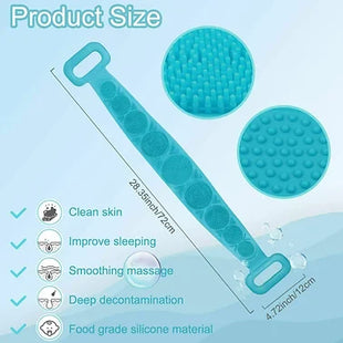 Double-Sided Silicone Shower Body Scrubber